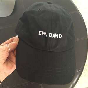 Schitt's Creek "Ew, David" Black Baseball Cap adjustable
